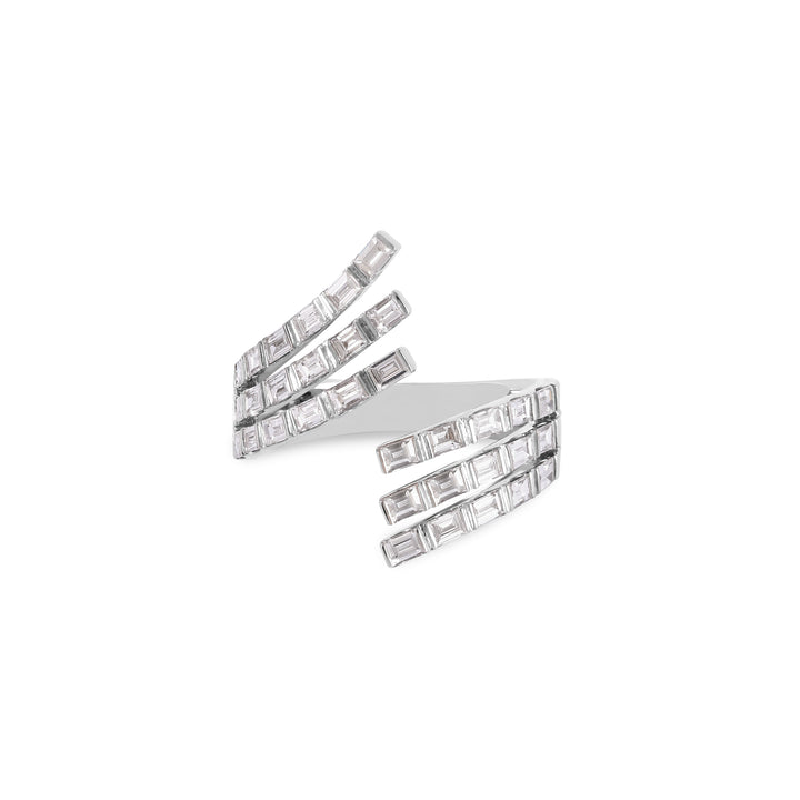 DILARA White Gold Baguette Diamond Ring