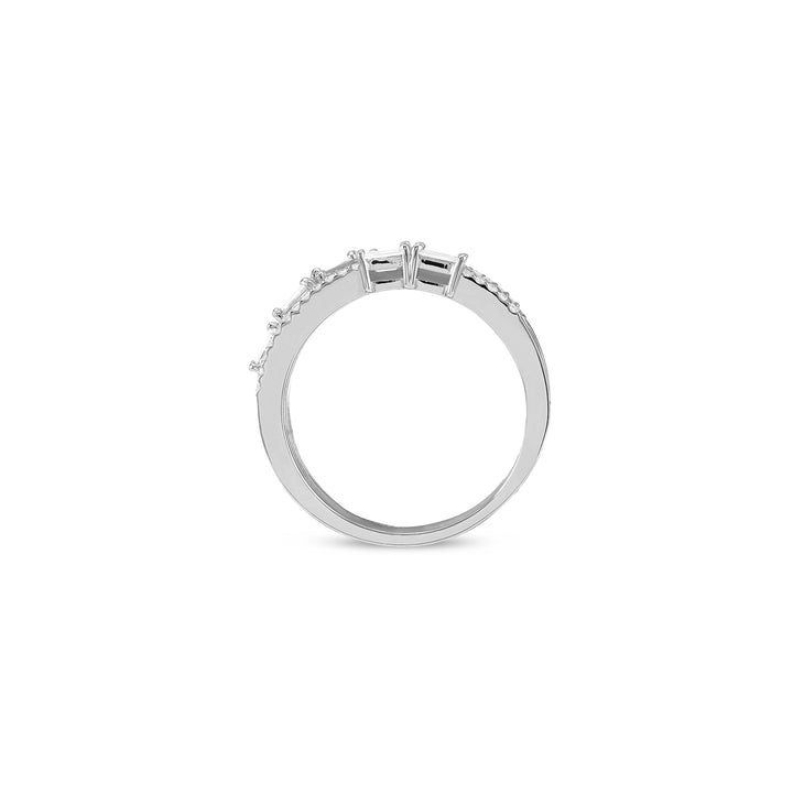 DILARA White Gold Baguette Diamond Ring
