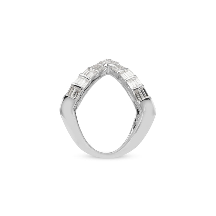 DILARA White Gold Baguette Diamond Ring