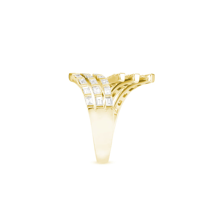 DILARA Yellow Gold Baguette Diamond Ring