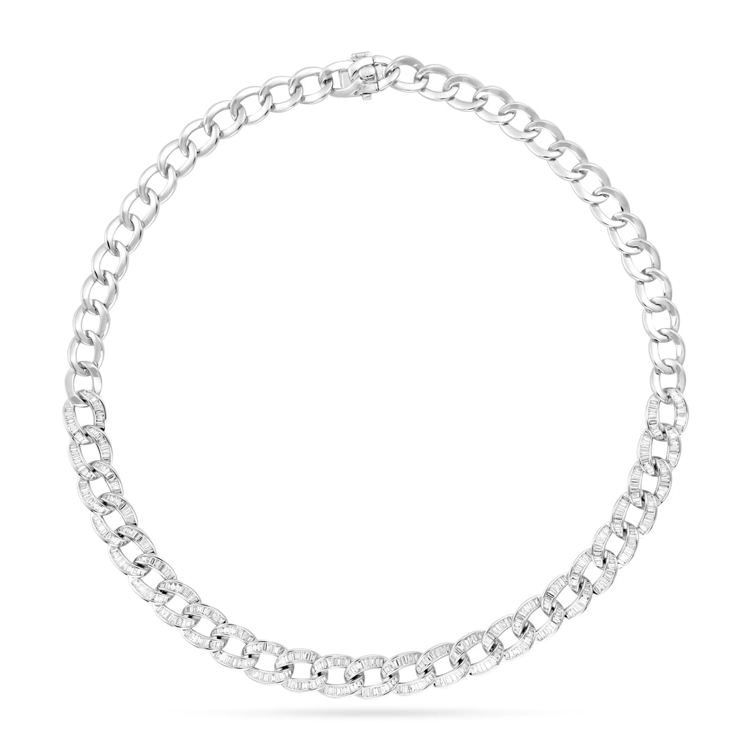 Diamond Baguette Necklace