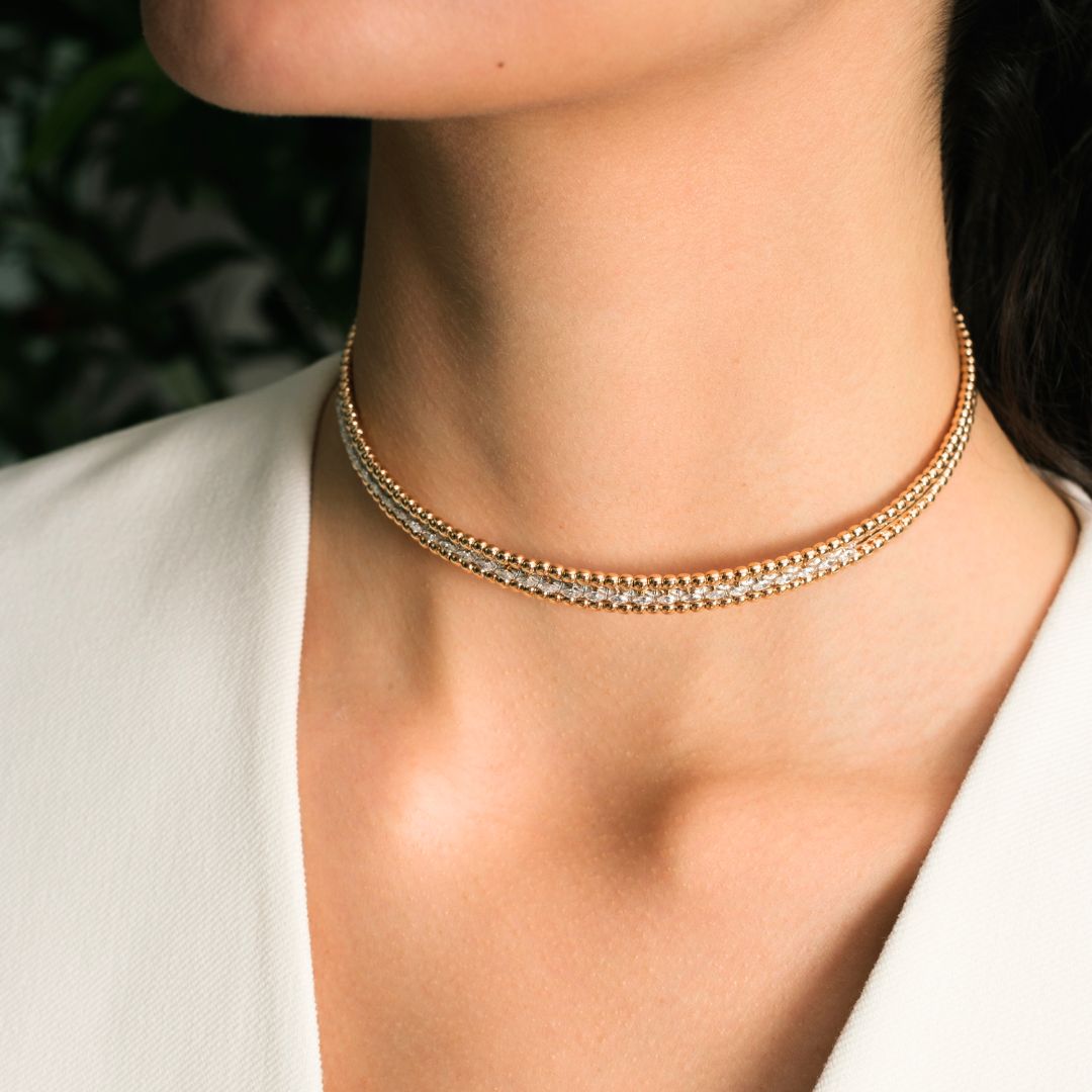 Lucien Rose Gold Marquise Diamond Choker