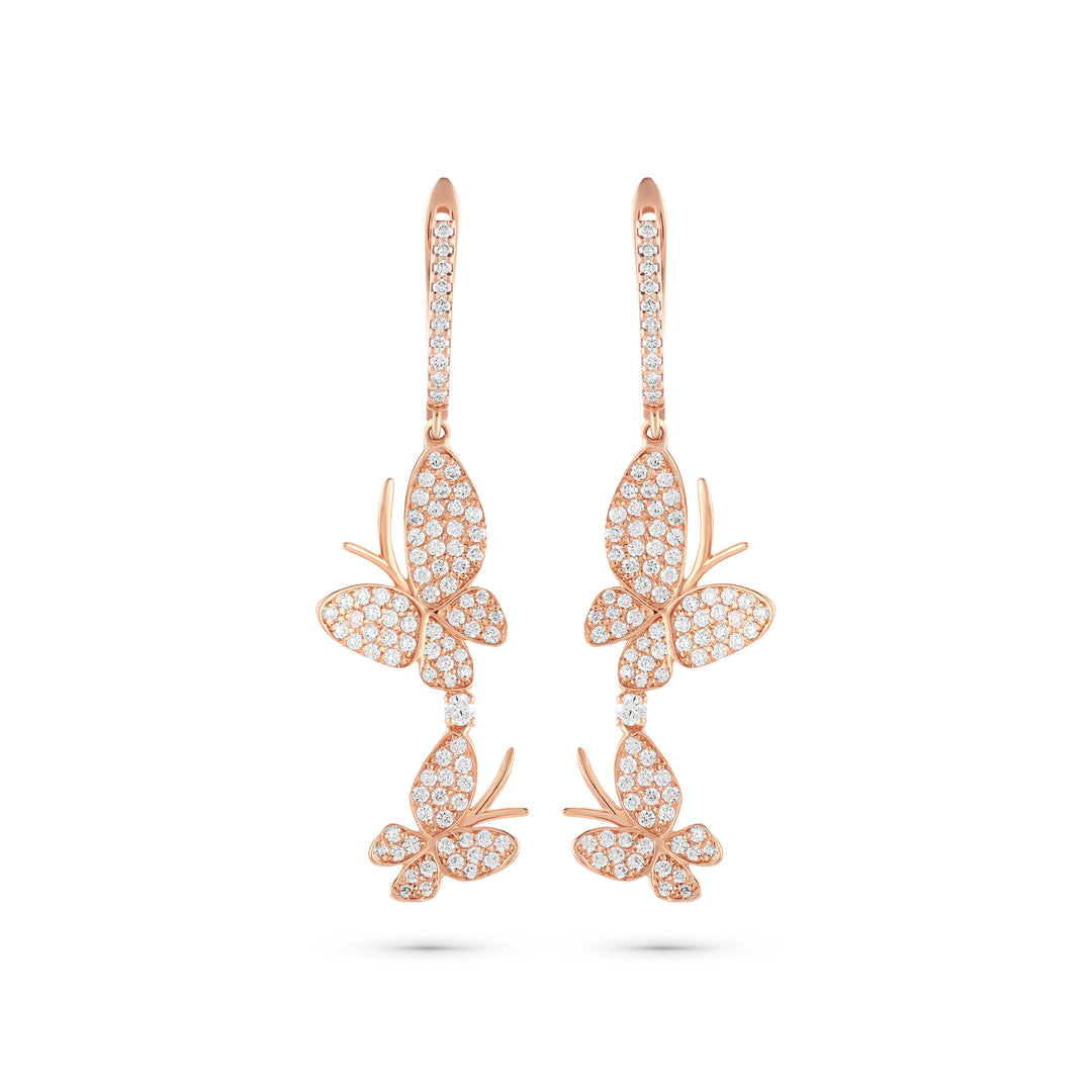 La Miniera Diamond Earring in Rose Gold