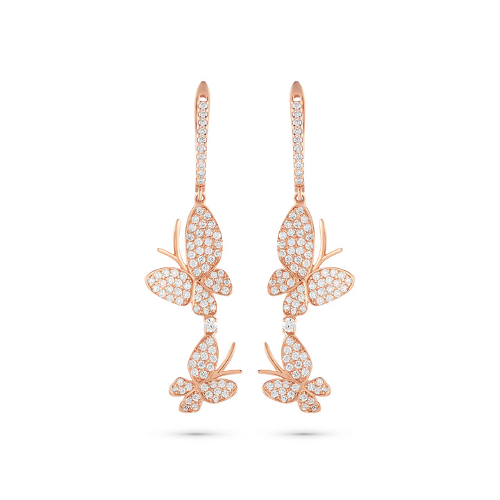 La Miniera Diamond Earring in Rose Gold