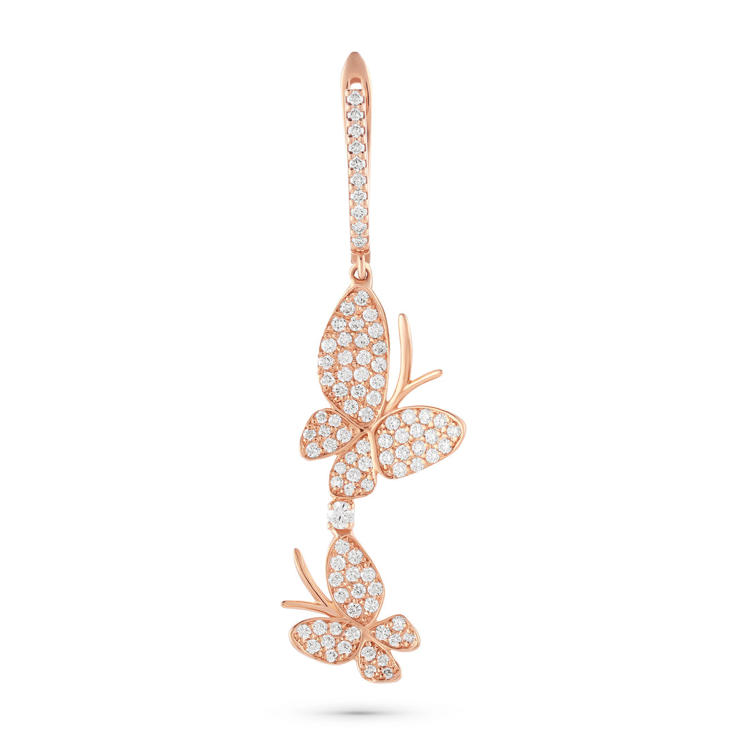 La Miniera Diamond Earring in Rose Gold