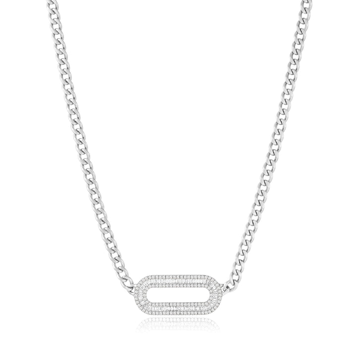 luxury diamond link necklace