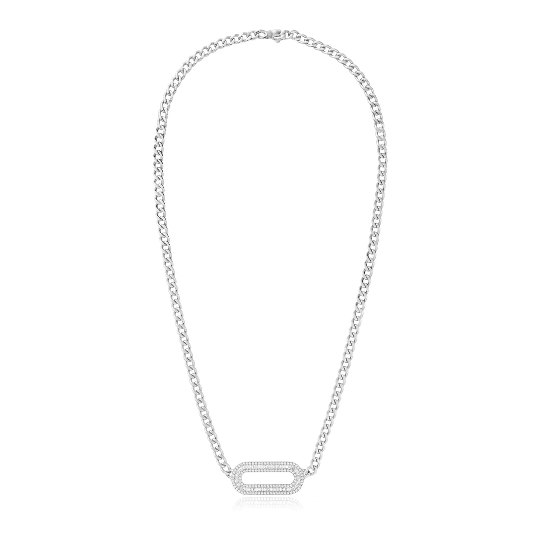 luxury diamond link necklace