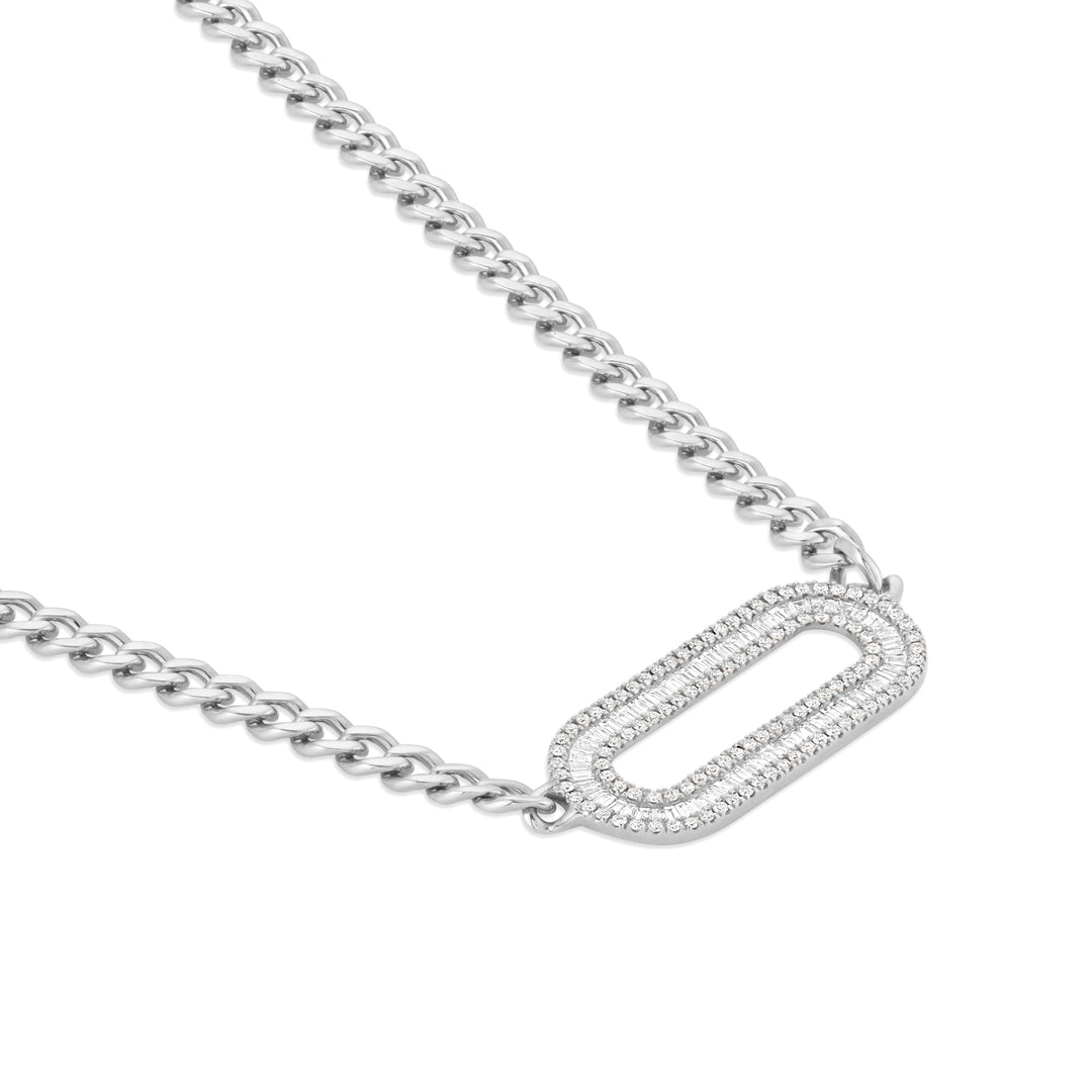 luxury diamond link necklace