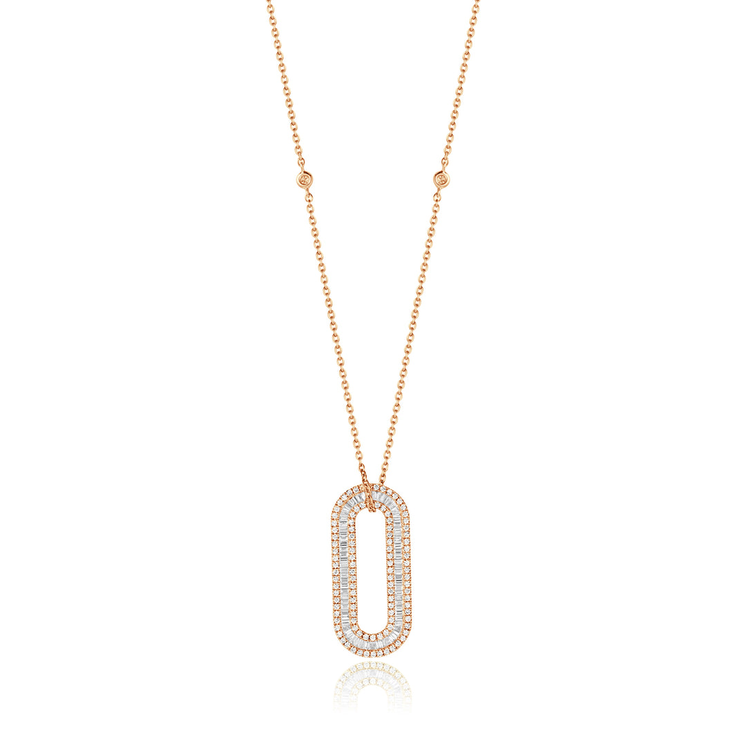 Rose Gold Diamond Statement Pendant