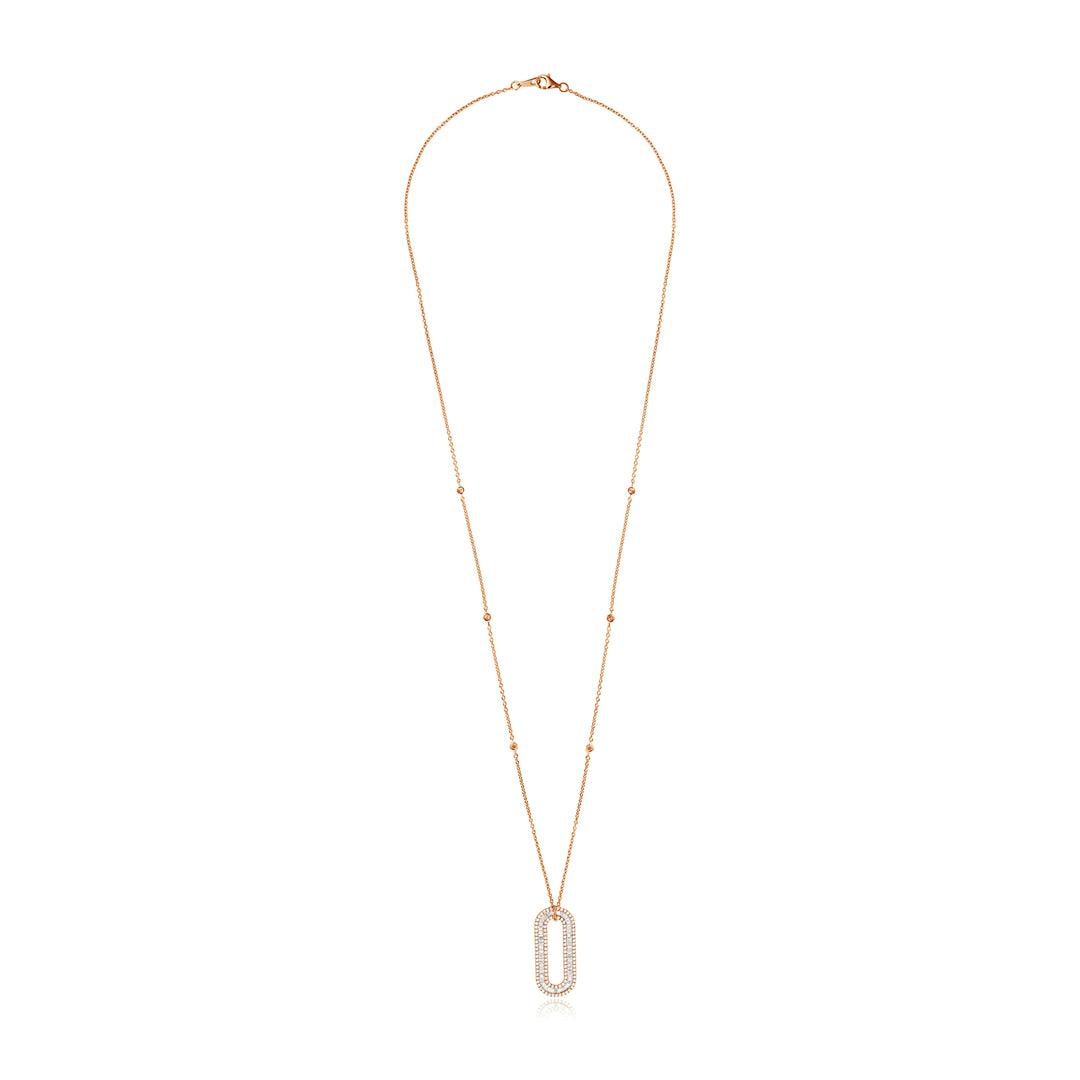 Rose Gold Diamond Statement Pendant
