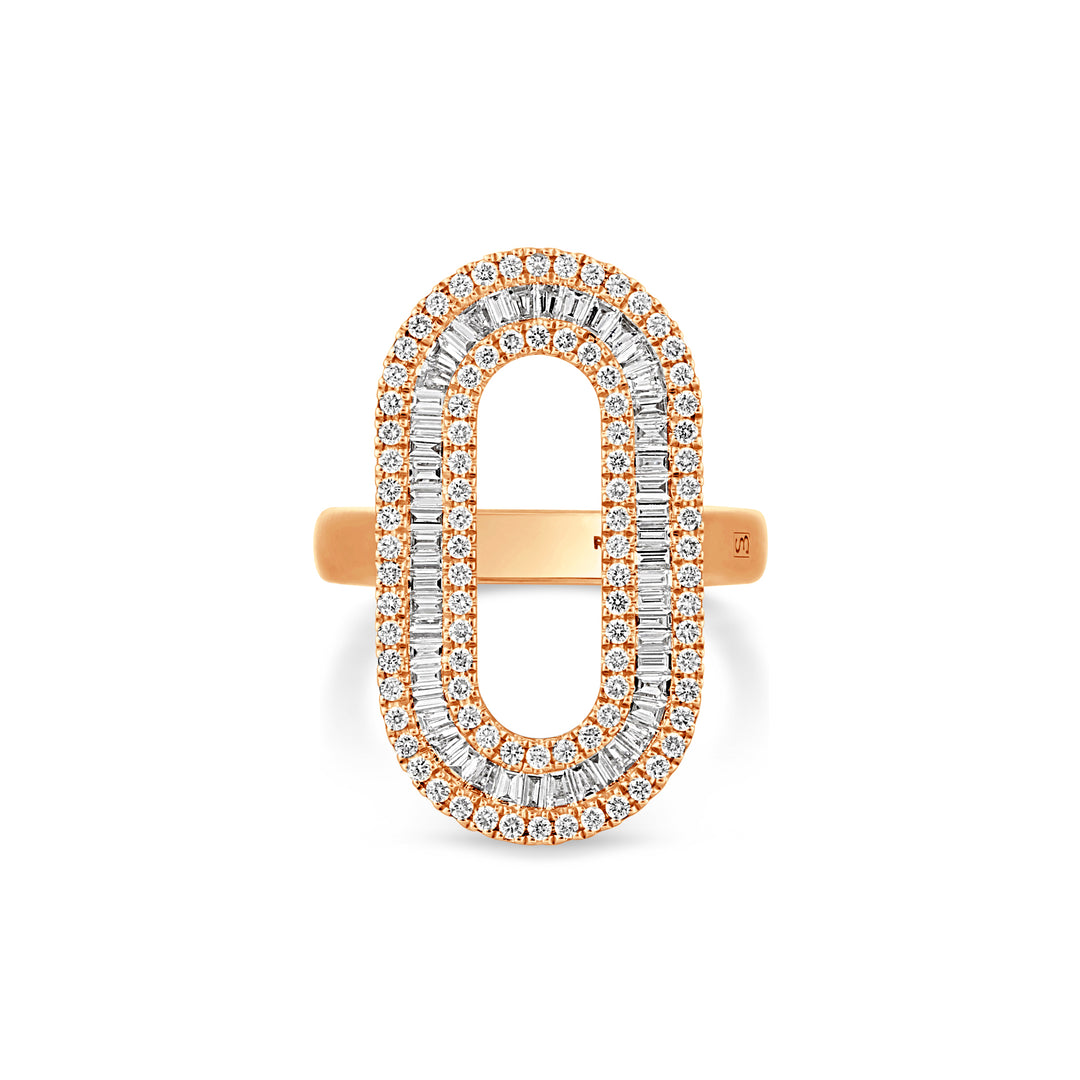 Rose Gold Diamond Statement Ring