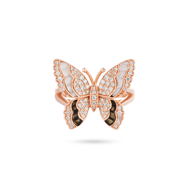 Mother of Pearl Diamond Ring