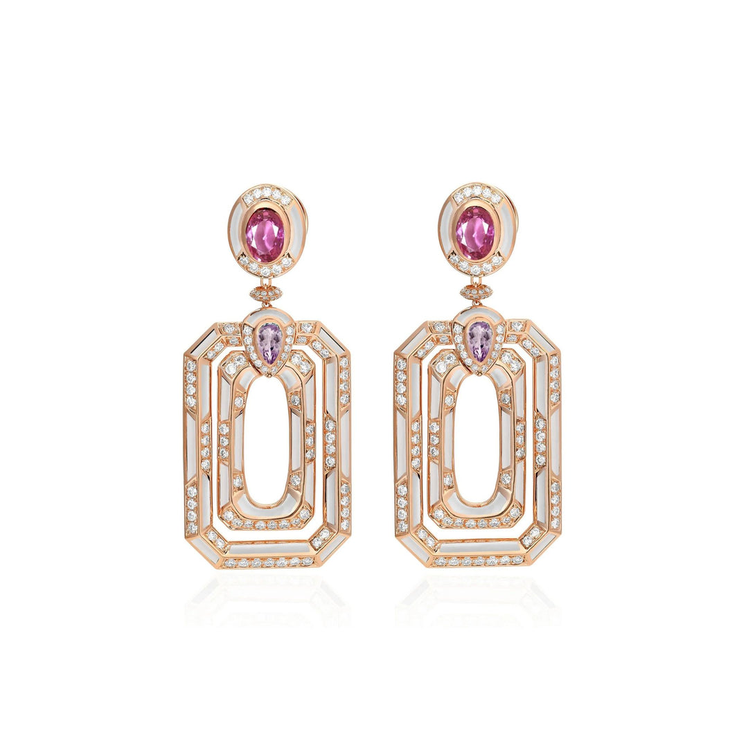 Rose Gold Diamond Earrings