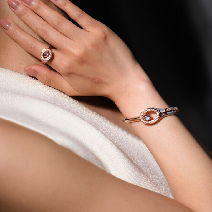 Rose Gold Diamond Bangle