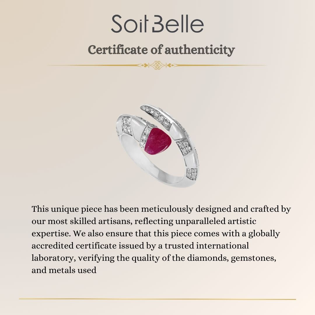 18K white gold diamond ring 