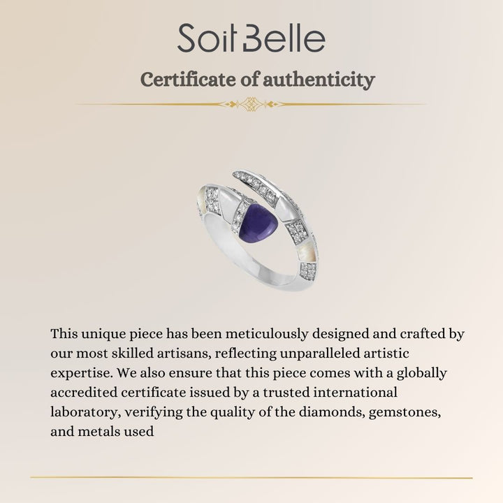 18K white gold diamond ring