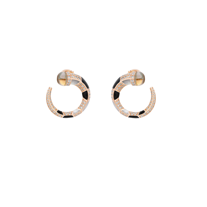 luxury smoky quartz diamond earrings