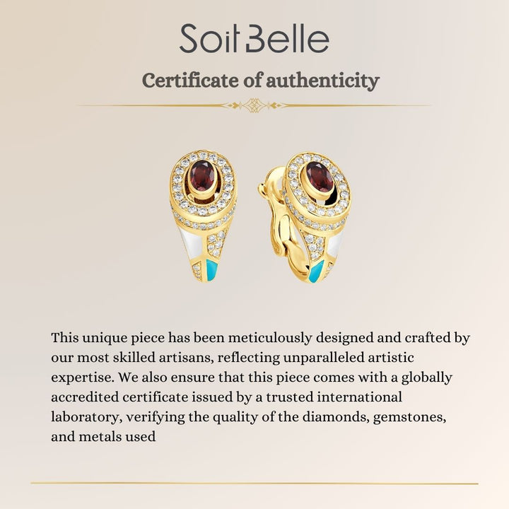 Yellow Gold Diamond Earring 