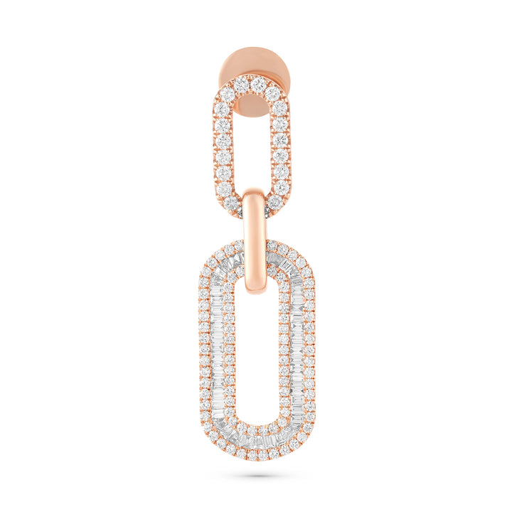 Diamond Chain Link Earrings 