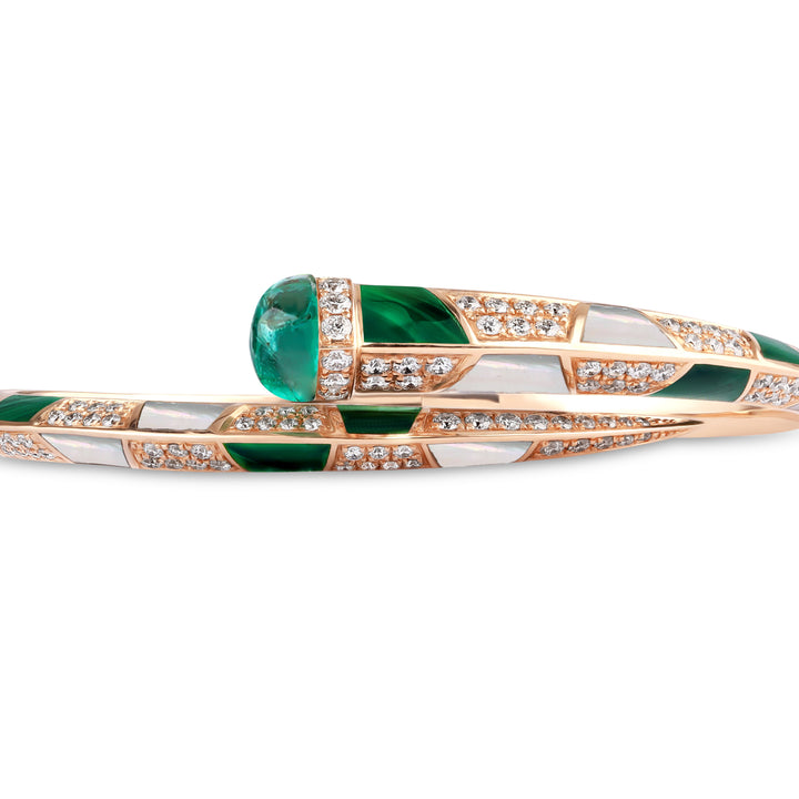 ARTISTRY Rose Gold Bracelet With Natural Emerald