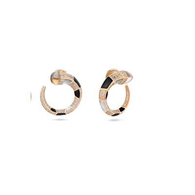ARTISTRY Yellow Gold Diamond Earring with Natural Smoky Quartz