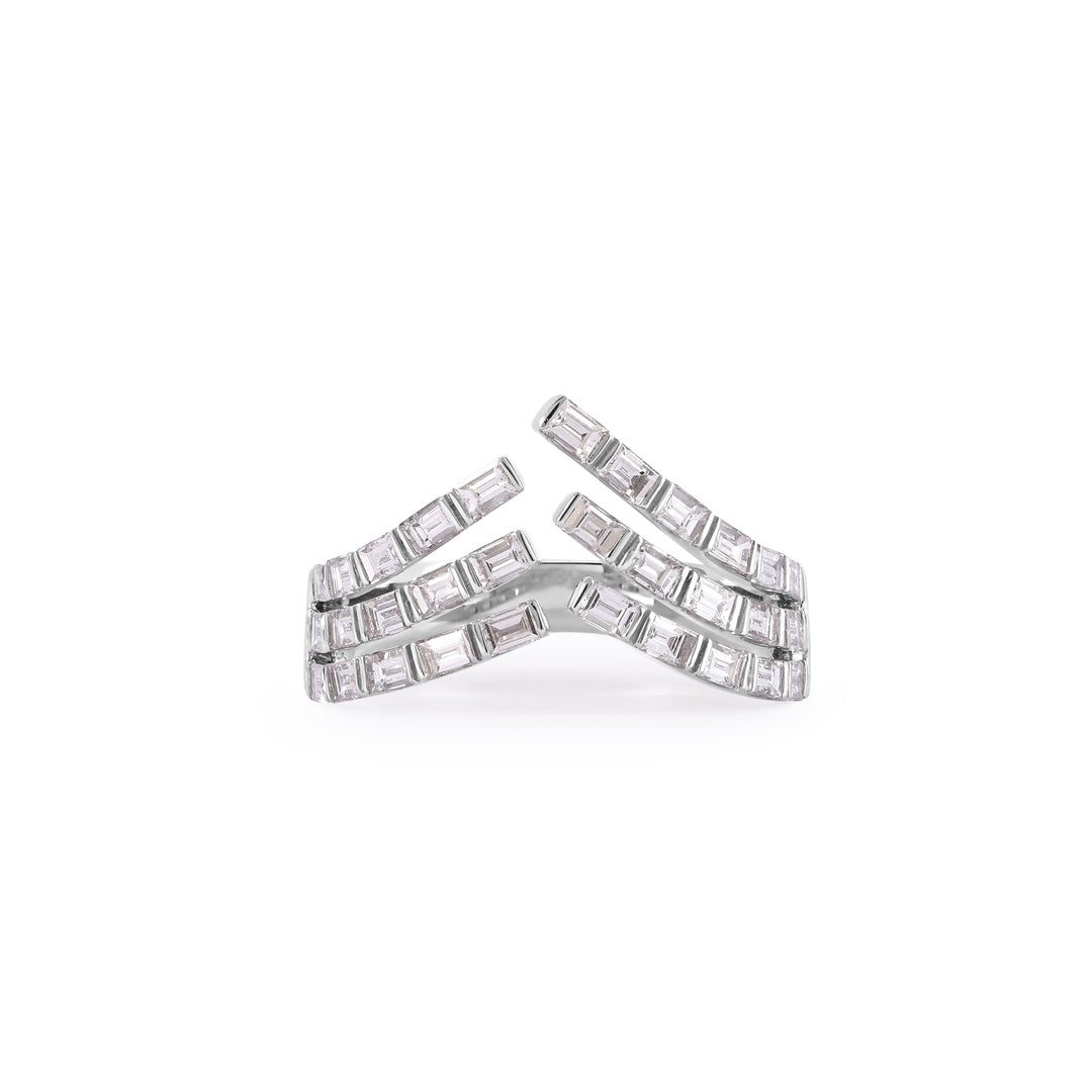 DILARA White Gold Baguette Diamond Ring