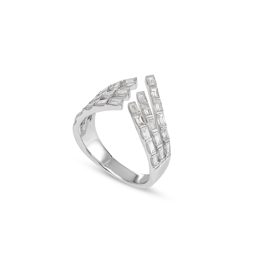 DILARA White Gold Baguette Diamond Ring