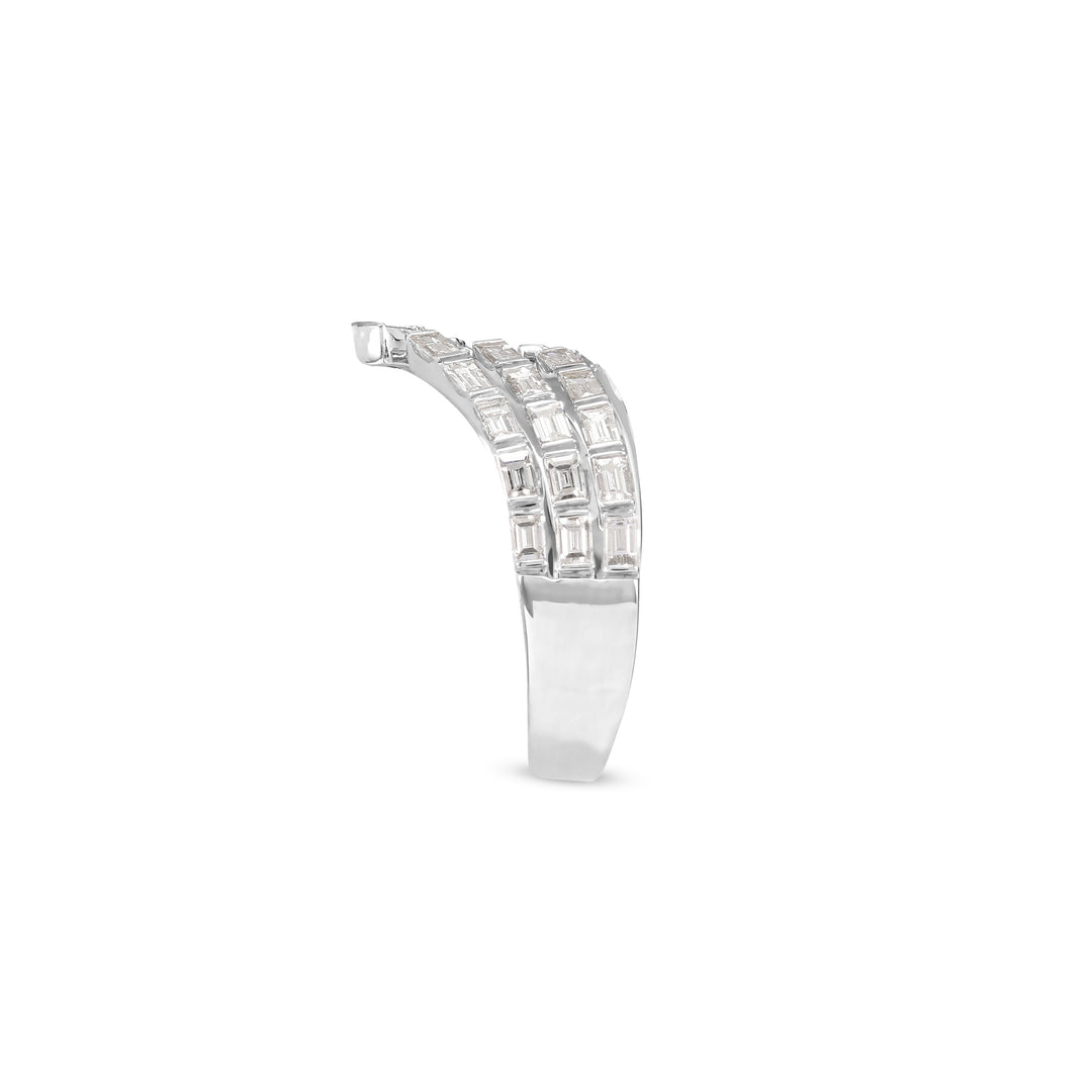 DILARA White Gold Baguette Diamond Ring