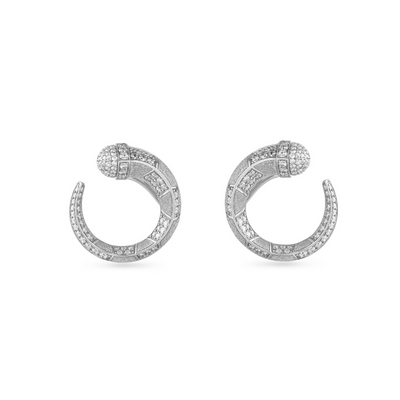 Soit Belle Signature White Gold Diamond Earrings