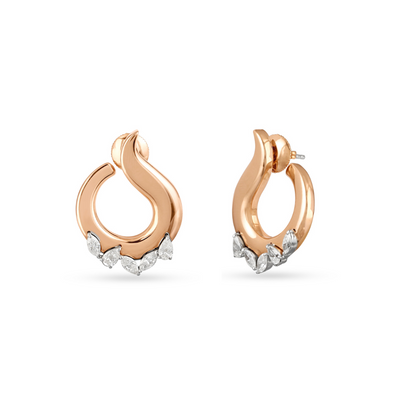 ETOILE Rose Gold Teardrop Diamond Earring