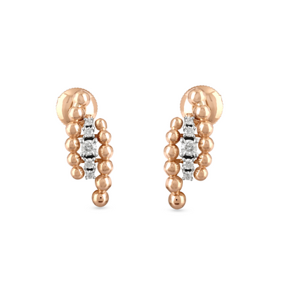 Lucien Rose Gold Bubble Diamond Earring