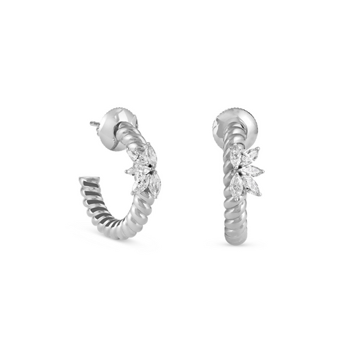 Lucien Jolie Twisted White Gold Diamond Earring Lucien Jolie Twisted White Gold Diamond Earring