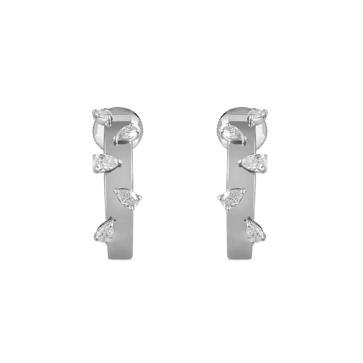 ETOILE White Gold Hoops Diamond Earring
