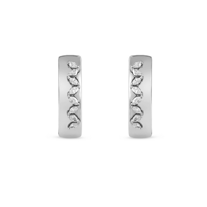 ETOILE White Gold Hoop Earring with Marquise