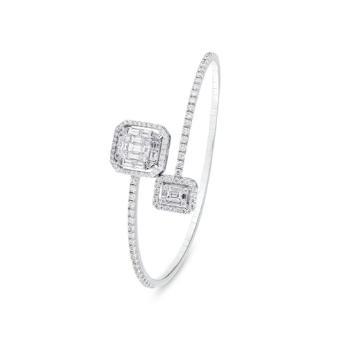 DILARA White Gold Twisted Bangle DILARA White Gold Twisted Bangle