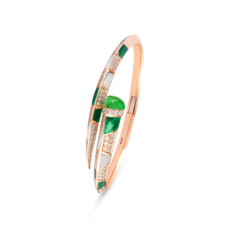 ARTISTRY Rose Gold Bracelet With Natural Emerald