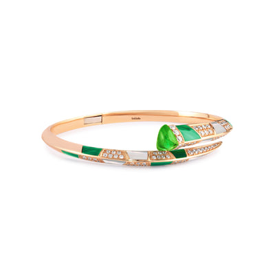 ARTISTRY Rose Gold Bracelet With Natural Emerald