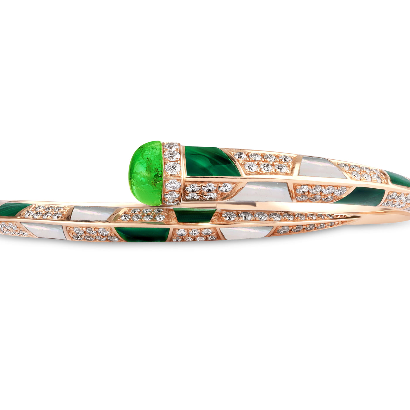 ARTISTRY Rose Gold Bracelet With Natural Emerald