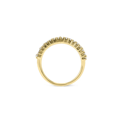 DILARA Yellow Gold Layers diamond ring