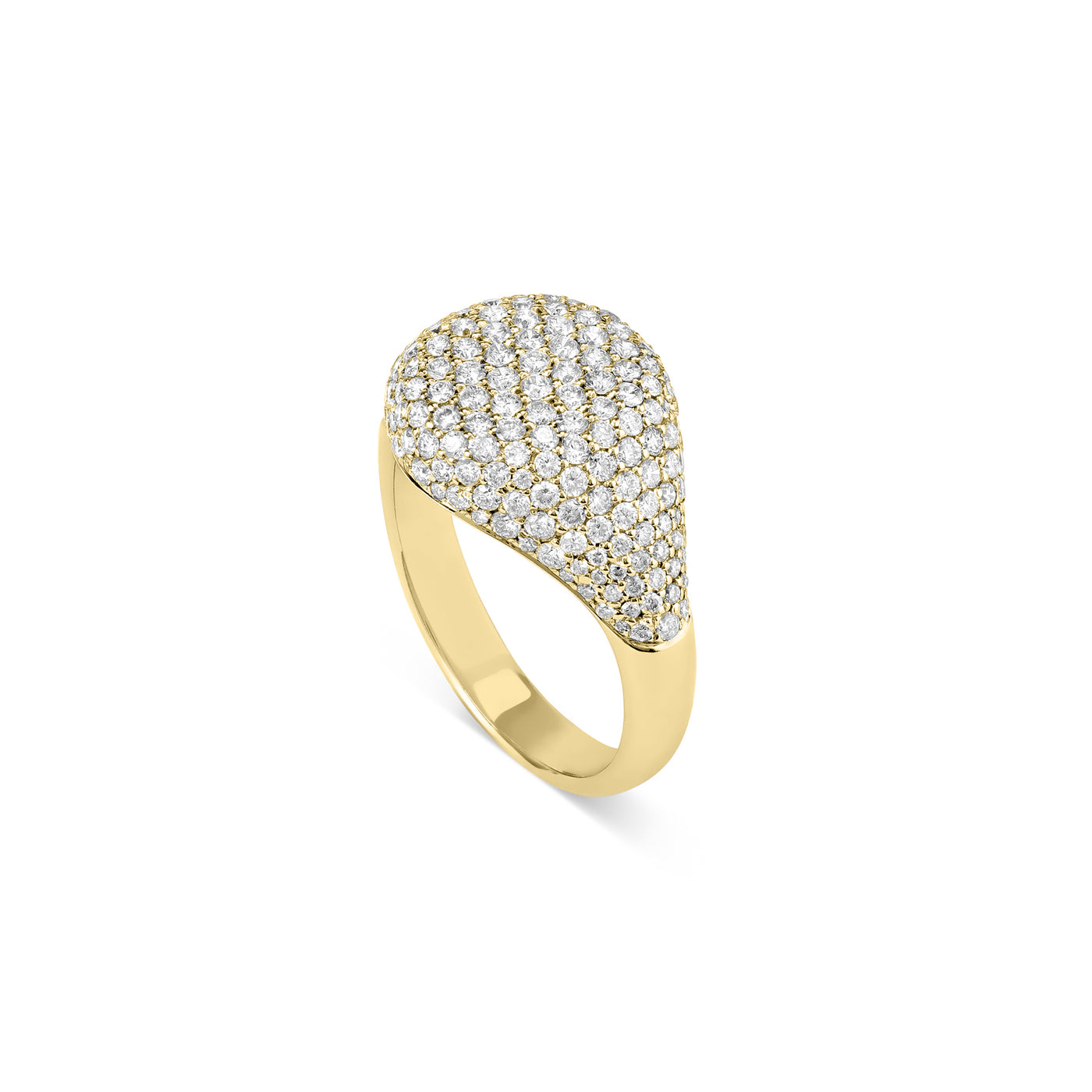 Soit Belle Yellow Gold Pavé Pinky ring