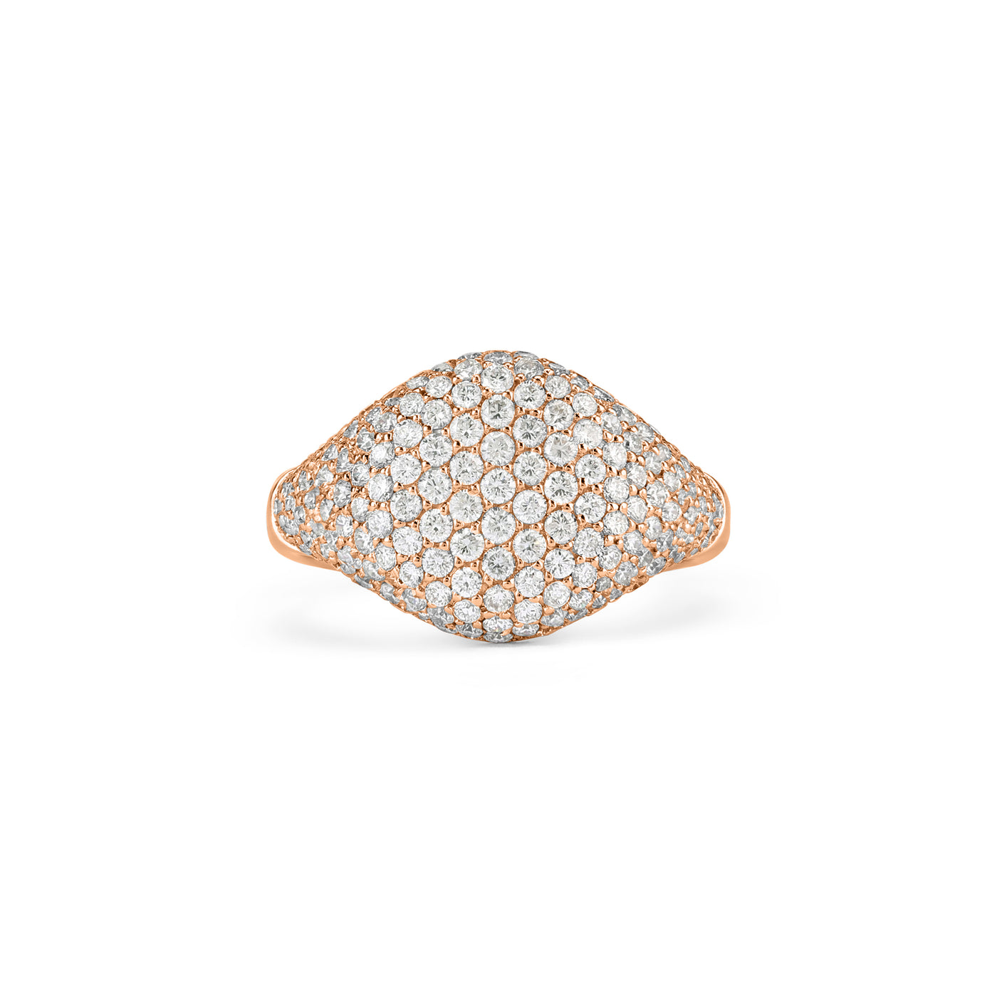 Soit Belle Rose Gold Pavé Pinky ring