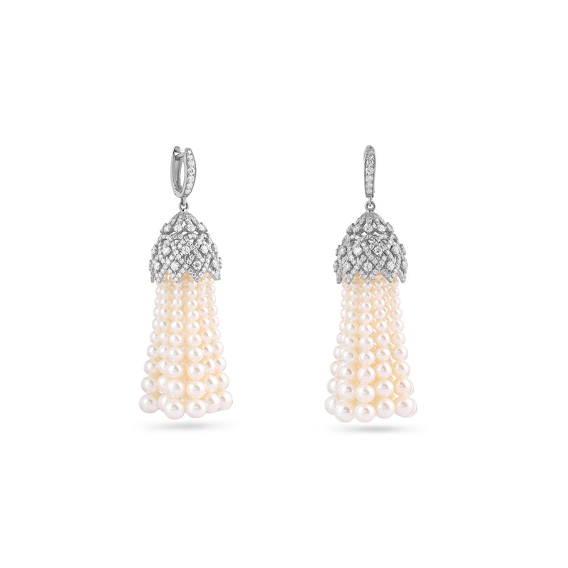 BAHR White Gold Diamond Pearl Earring