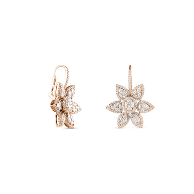 Soit Belle Rose Gold Flower Diamond Earring