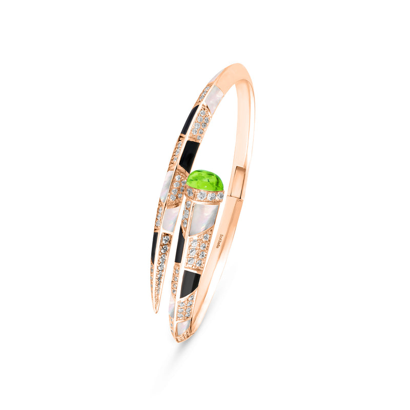 ARTISTRY Rose Gold Bangle With Natural Peridot