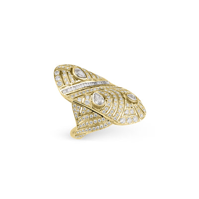 VISTA Yellow Gold Vital Source Diamond Ring
