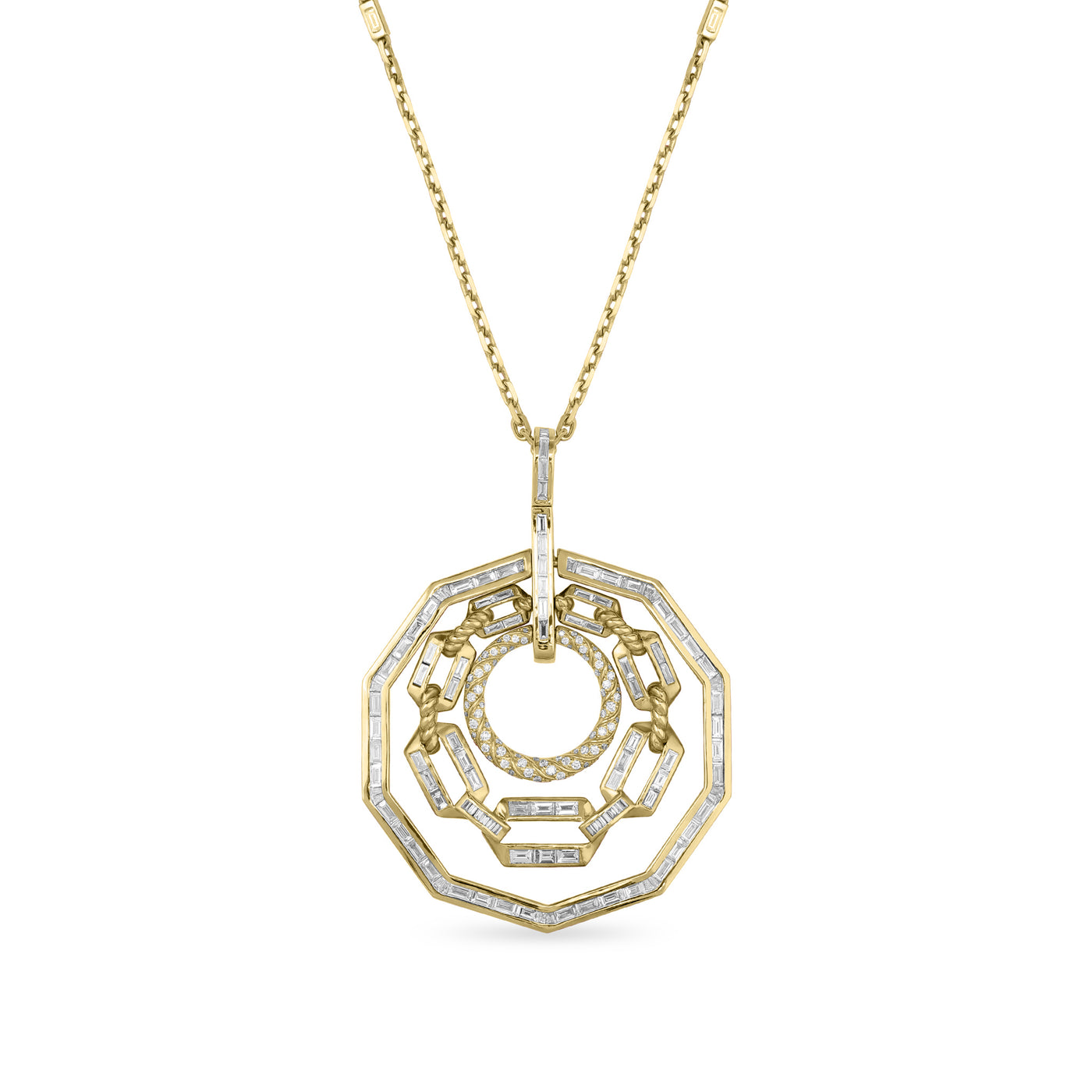 VISTA Yellow Gold Diamond Pendant