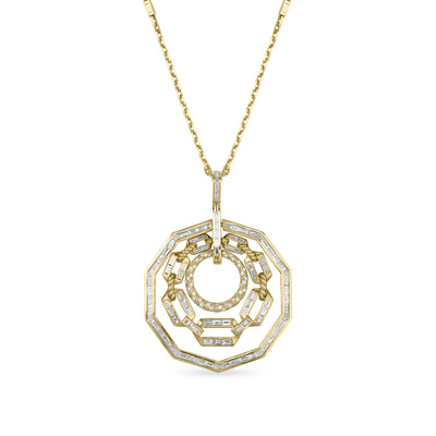  VISTA Yellow Gold Diamond Pendant