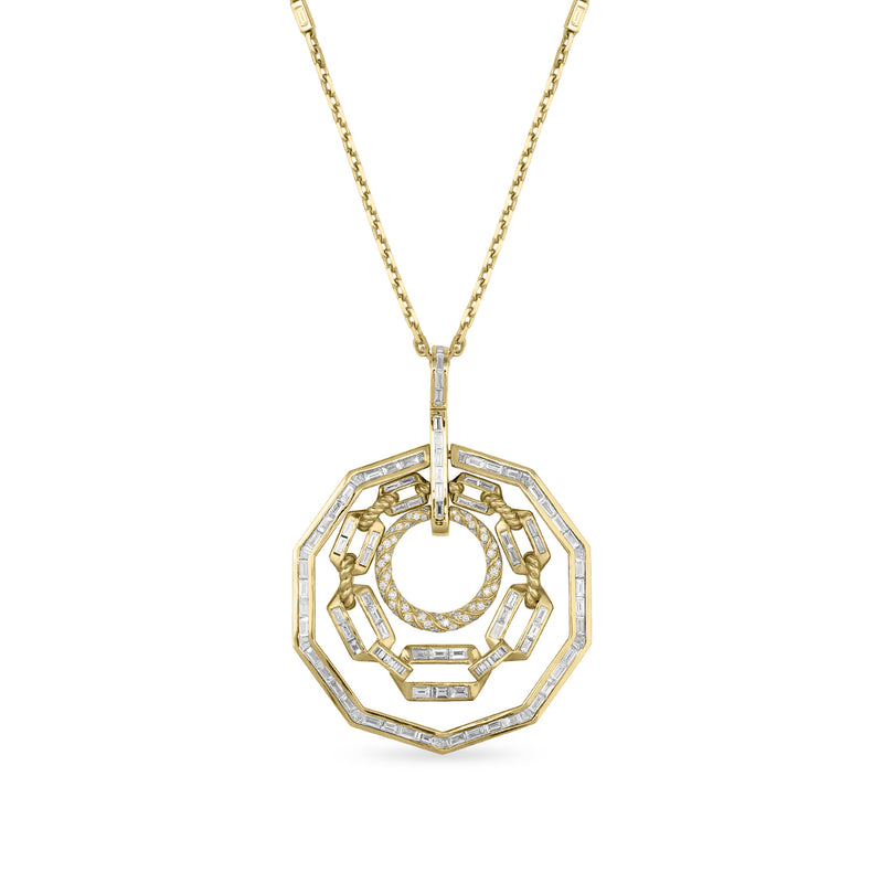 VISTA Yellow Gold Diamond Pendant