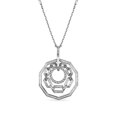 VISTA White Gold Diamond Pendant