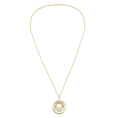 VISTA Yellow Gold Diamond Pendant
